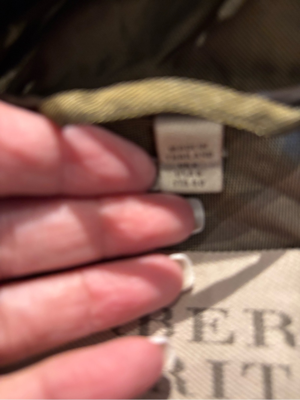 Burberry Brit Women's Olive Green / gold sheen Lightweight utility jacket - Picture 4 of 16